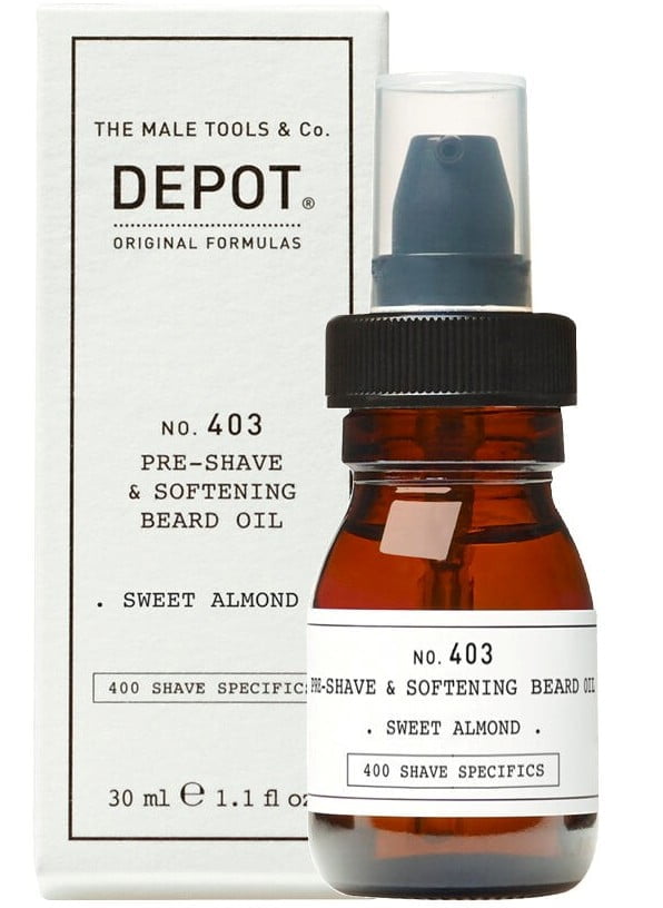 Depot no. 403 pre-shave&softening beard oil sweet almond 30ml