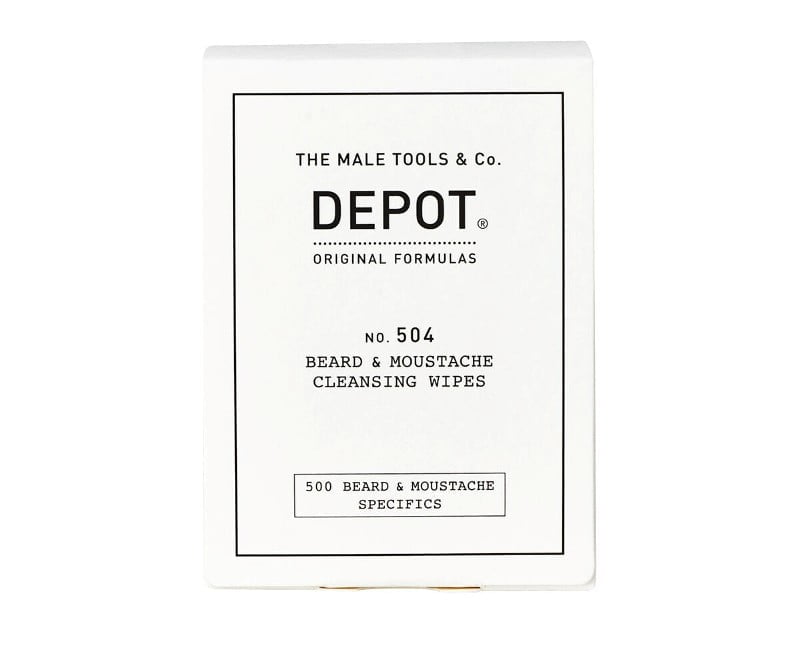 Depot  No. 504 Beard&Moustache Cleansing Wipes 12stuks